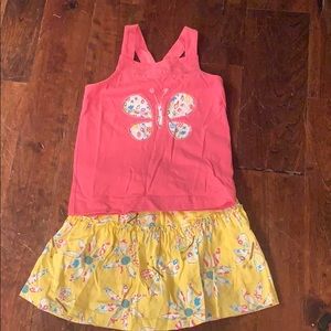 Hanna Andersson tank and skirt, size 110